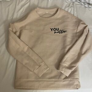 Beige 'You Matter' Crewneck Sweatshirt